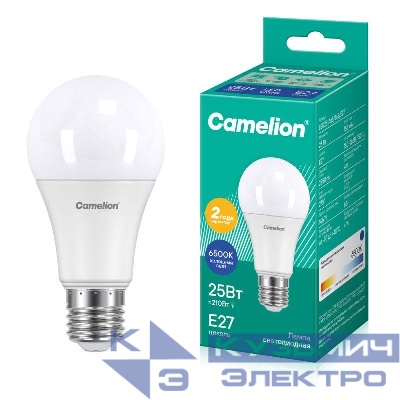Лампа светодиодная LED25-A65/865/E27 25Вт 220В Camelion 13573