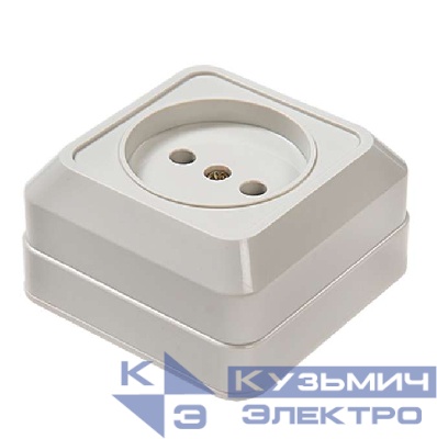 Розетка 1-м ОП Bolleto 7022 16А IP20 бел. ASD / IN HOME 4680005959785