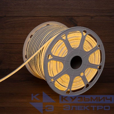 Шнур светодиодный гибкий неон SMD 8х16мм двухсторонний 24В тепл. бел. 120LED/м (уп.50м) Neon-Night 131-116