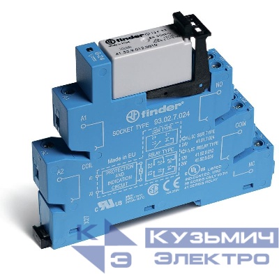 Модуль интерфейсный электромеханич. реле 2CO 8А AgNi 230-240В AC IP20 винт. клеммы FINDER 385282300060