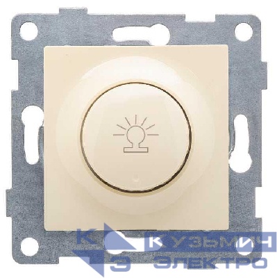 Механизм диммера СП Bravo 500Вт с накладкой и воротком беж. GUSI С10Д6-003