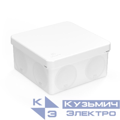 Коробка распределительная 100х100х50 для прямого монтажа безгалоген. двухкомп. (HF) бел. Промрукав 60-0300-9003