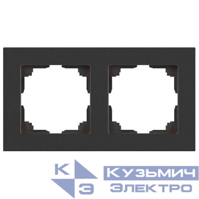 Рамка 2-м СП Accent 6-502-07 графит Intro Б0063773