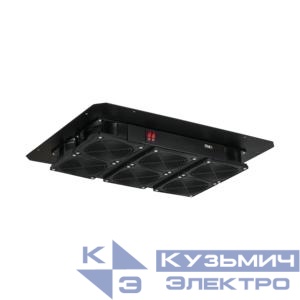 Блок вентиляторный для напольных шкафов TFR TFL 6 вентиляторов нижние решетки пластиковые с фильтром без шнура питания черн. NIKOMAX TLK-FAN6-F-BK