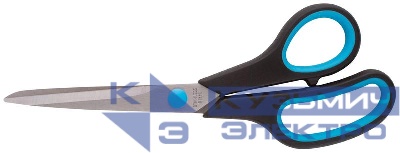 Ножницы бытовые нержавеющие прорезиненные ручки толщина лезвия 2.0мм 225мм FIT 67378