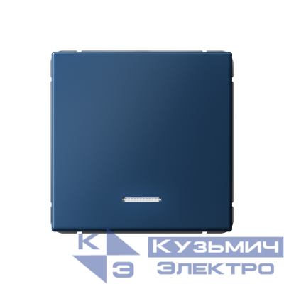 Выключатель кнопочный 1-кл. ArtGallery 10А с подсветкой механизм аквамарин SE GAL001116