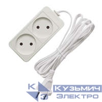 Удлинитель 2х3м без заземл. 6А IP20 1.3кВт ШВВП Союз 481S-0203