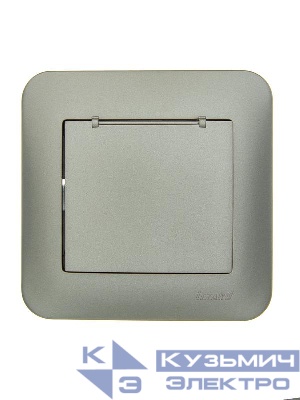 Розетка 1-м СП ASTI 16А IP20 с заземл. с крышкой термопласт в сборе платина. LEZARD 7081-3535-123В