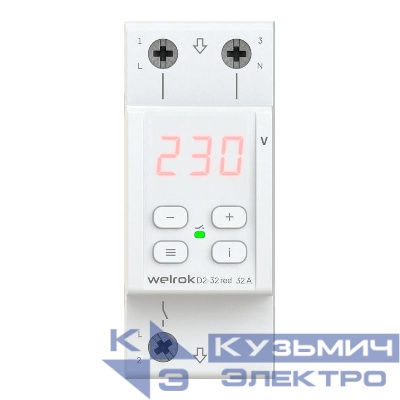 Реле напряжения D2-32 red Welrok 4660251140120