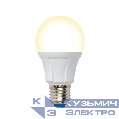 Лампа светодиодная LED-A60 12W/3000K/E27/FR/DIM PLP01WH Яркая 12Вт матовая 3000К тепл. бел. E27 диммир. (упак. картон) Uniel UL-00004290