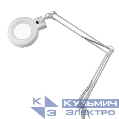 Лупа на струбцине круглая настол. 3Х с подсветкой бел. REXANT 31-0001