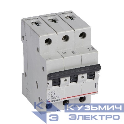 Выключатель автоматический модульный 3п C 6А 4.5кА RX3 Leg 419705