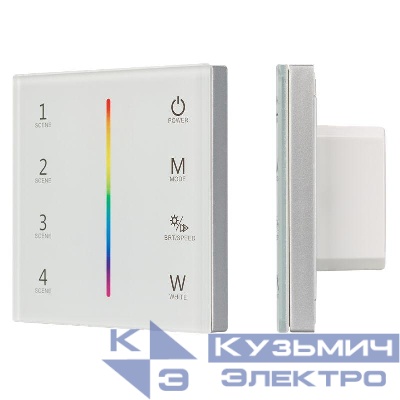 Панель Sens SMART-P22-RGBW White (12-24В 4х3А 2.4G) (IP20 пластик) Arlight 025168