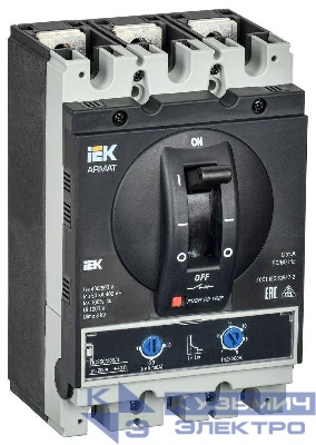 Выключатель автоматический в литом корпусе 3п G 50кА 200А расцепитель термомагнитный регулируемый ARMAT IEK AR-MCCB-3G-050-0200A-ATUC