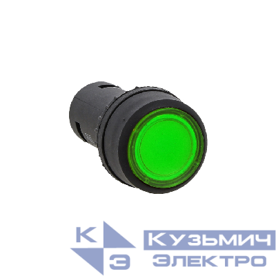 Кнопка SW2C-10D с подсветкой зел. NO EKF sw2c-md-g