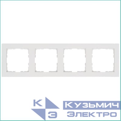 Рамка 4-м G-Classic бел. глянцевый Jasmart G1004W