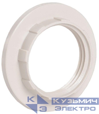 Кольцо к патрону E14 пластик бел. IEK EKP20-01-02-K01