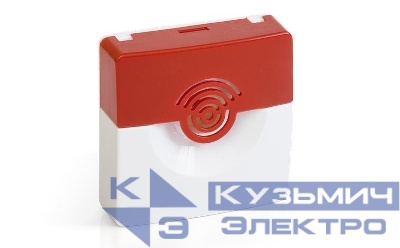 Оповещатель ОПОП 2-35 12В корпус бел./красн. Рубеж Rbz-790065