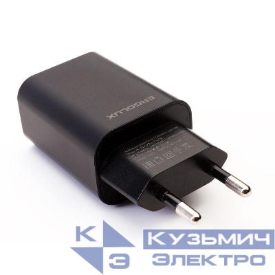 Адаптер сетевой ELX-РA01P-C02 ПРОМО 1USB 100-220В 5в/2А пакет черн. ERGOLUX 15107
