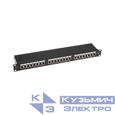 Панель коммутационная 19дюйм 1U 24 порта F/UTP RJ-45 CAT 5e PRO Rexant 02-0041