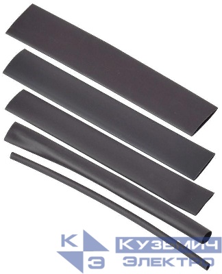 Набор трубок термоусадочных нг-LS 2/1-4/2-6/3-8/4-10/5-12/6 100мм черн. бокс IEK UDR10-002-012-105-K02-B