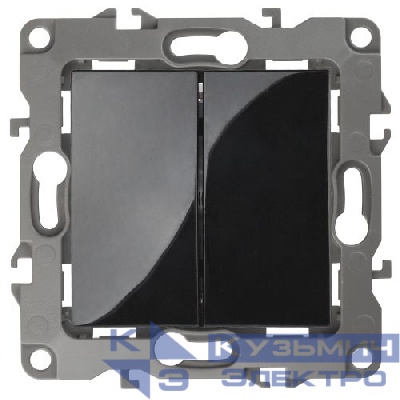 Переключатель перекрестный 2-кл. Эра12 12-1112-06 250В 10АХ черн. Эра Б0065303