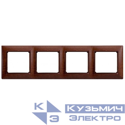 Рамка 4-м Valena горизонт. тонир. дерево (блист.) IEK 694369