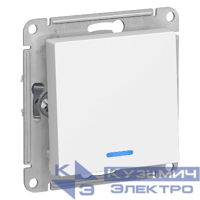 Выключатель 1-кл. СП AtlasDesign 10А IP20 (сх. 1а) 10AX с подсветкой механизм бел. SE ATN000113
