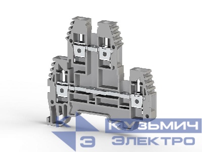 Клеммник 2-х ярусный 4кв.мм сер. PIK4N Klemsan 319109