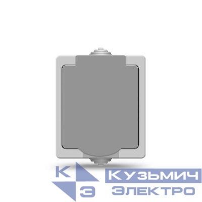 Розетка Аллегро с заземл. защ. шторки с крышкой IP54 сер. UNIVersal 1282