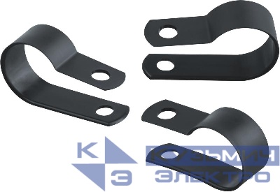 Скоба нейлоновая под винт 6мм OCC-06-100-BL черн. (уп.100шт) ОНЛАЙТ 90902