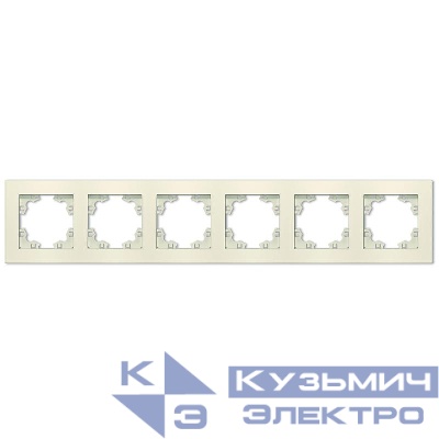 Рамка 6-м Афина универс. сл. кость (ivory) Universal A1043-I