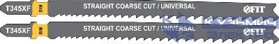 Набор полотен по дереву металлу пластмассе Bimetal фрезерованные зубья 132/106мм перемен. шаг T345XF (уп.2шт) FIT 40959