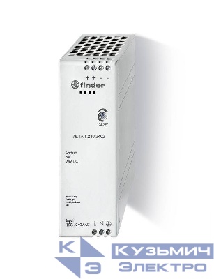 Источник питания импульсный компактный вход 120-240В AC/220В DC выход 24В DC 120Вт IP20 FINDER 781A12302402