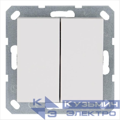 Переключатель перекрестный 2-кл. 10А IP20 механизм бел. глянцевый Jasmart G3014W