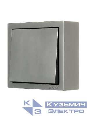 Выключатель 1-кл. ОП LETO платина LEZARD 752-3500-100