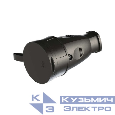 Разъем штепсельный РА16-005 16А IP44 250В с заземл. каучук Витебск 0205-00010