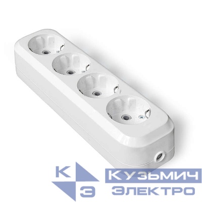 Колодка удлинителя 4-м с заземл. IONICH 1522