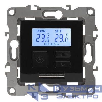 Терморегулятор универсальный 12-4111-06 230В-Imax16А черн. ЭРА Б0031276