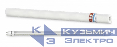 Лампа светодиодная LED-T8R-П-PRO 10Вт линейная прозрачная 6500К холод. бел. G13R 1000лм 230В 600мм поворотн. IN HOME 4690612030944