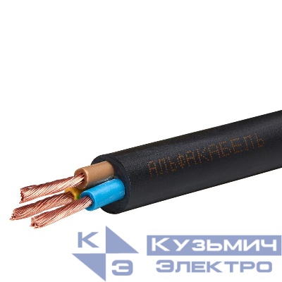 Провод ПВСнг(А)-LS 3х0.75 380В Ч (бухта) (м) АЛЬФАКАБЕЛЬ 12881