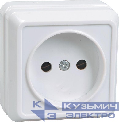 Розетка 1-м ОП Октава 10А IP20 без заземл. бел. GENERICA ERO10-K01-10-DC