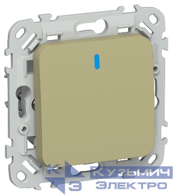 Выключатель 1-кл. СП FLITE ВС11-1-1-ФлО 10А с индикацией механизм олив. IEK FI-V10-1-10-1-K26