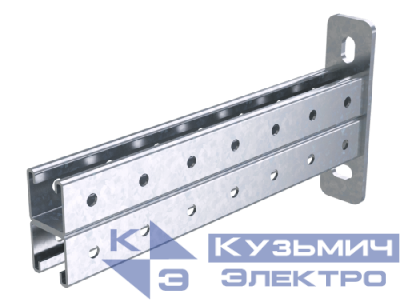 Консоль двойная 41х41 LAS осн.400 сталь гор. оцинк. DKC BBD4140HDZ