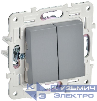 Выключатель проходной 2-кл. SKANDY 10А SK-V05Gr сер. IEK SK-V22-0-10-K03