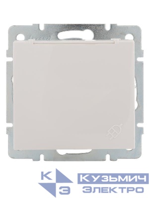 Розетка 1-м СП Rain 16А IP20 с заземл. с крышкой керамика механизм бел. LEZARD 703-0288-123