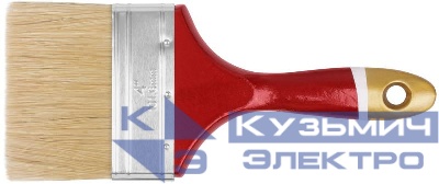 Кисть флейцевая "Классик" натуральная светлая щетина деревянная ручка 4дюйм (100мм) FIT 01098