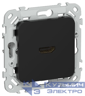 Розетка HDMI СП FLITE РШДМА-ФлЧ механизм черн. IEK FI-H10-K02