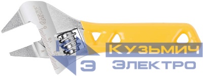 Ключ разводной "Ультра" CrV укороченный обточен. узкие губки шкала экстра увелич. захват 140мм (30мм) FIT 70217