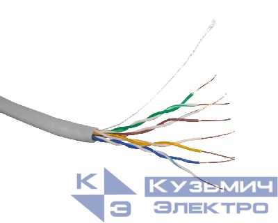 Кабель UTP4 cat.5е Cu PVC NETKO Optima Silver, одножильный, 305м, Проходит Fluke тест, серый